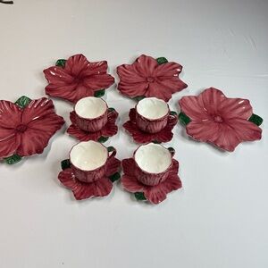 Vintage tulip Bombay tea set 12pc